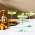 Wholesale Hand Blown Colored Cocktail Coupe Glasses